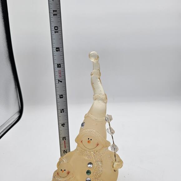 Charming Vintage Christmas Snowman and Snow Baby Figurine - Retro Holiday Decor - Picture 7 of 8